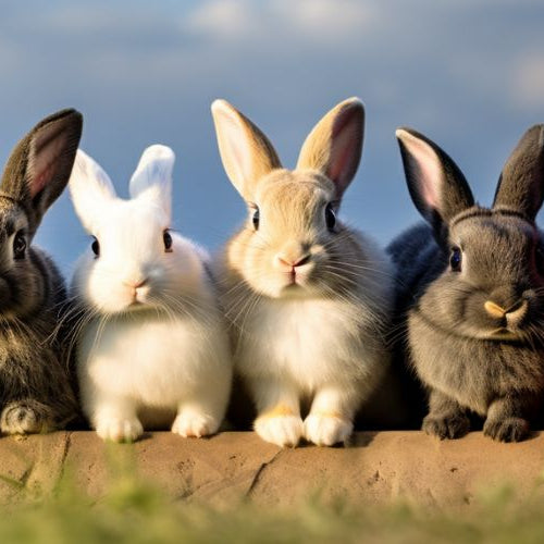 group of bunnies lined up