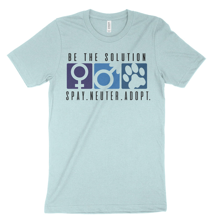 Be The Solution Spay Neuter Adopt Shirt Animal Hearted Rescue