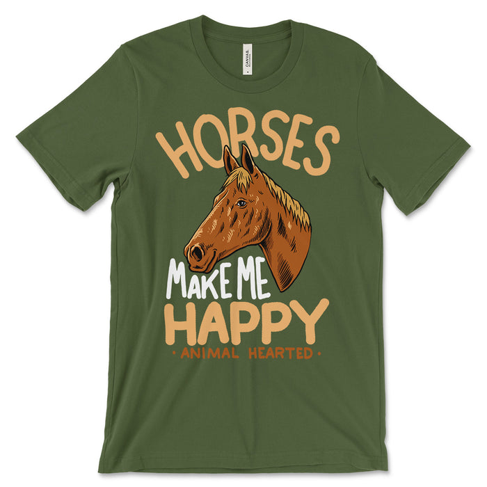 Horses Make Me Happy T Shirt
