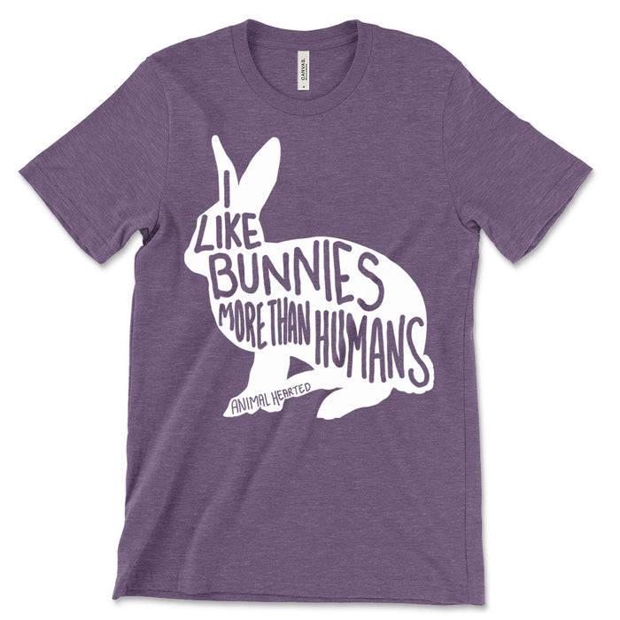 I Like Bunnies More Than Humans Tee Shirts