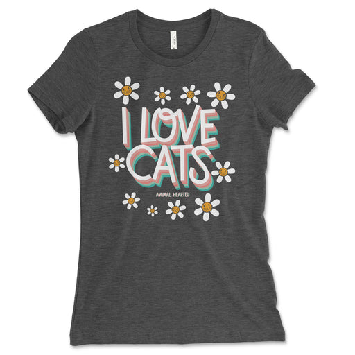 I Love Cats Womens Tee Shirt