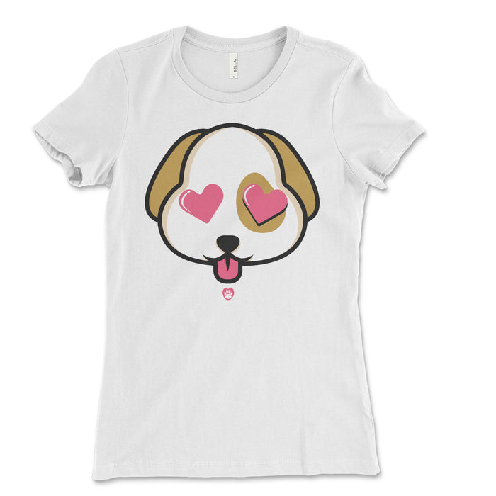 Womens Dog Emoji T Shirt