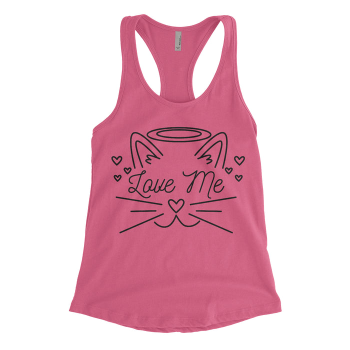 Womens Love Me Cat Tank