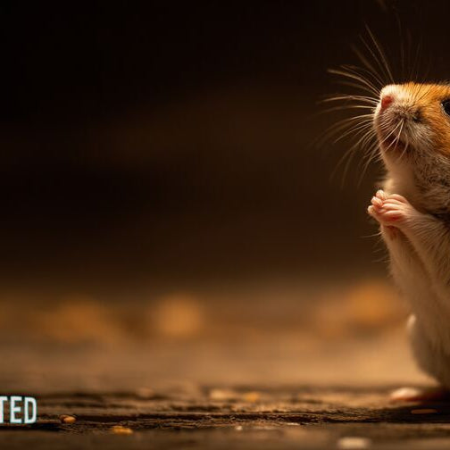 Syrian hamster reaching for a sunflower seed on barn wood