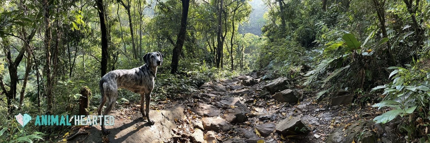 Pet friendly cruises a photo of a dog hiking while on a cruise