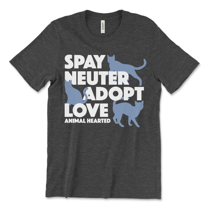 Spay Neuter Adopt Love Cat Tees