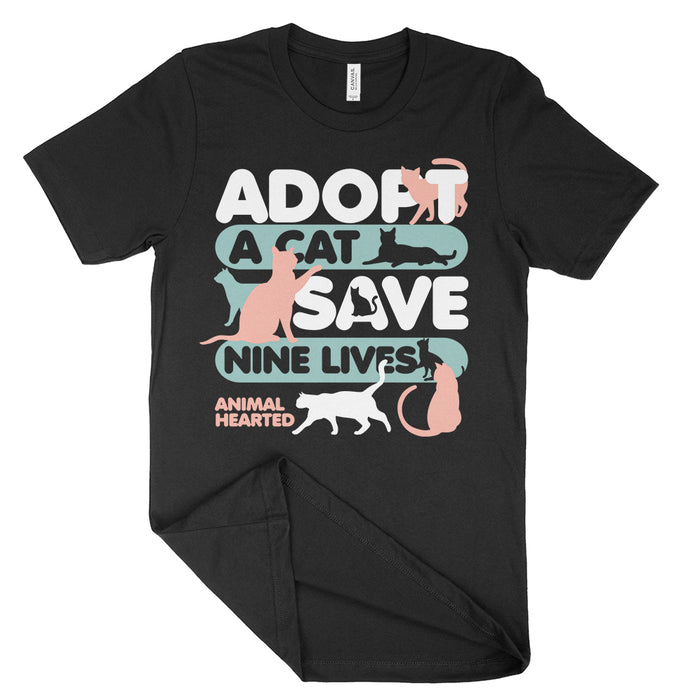 Adopt A Cat Save Nine Lives T Shirt