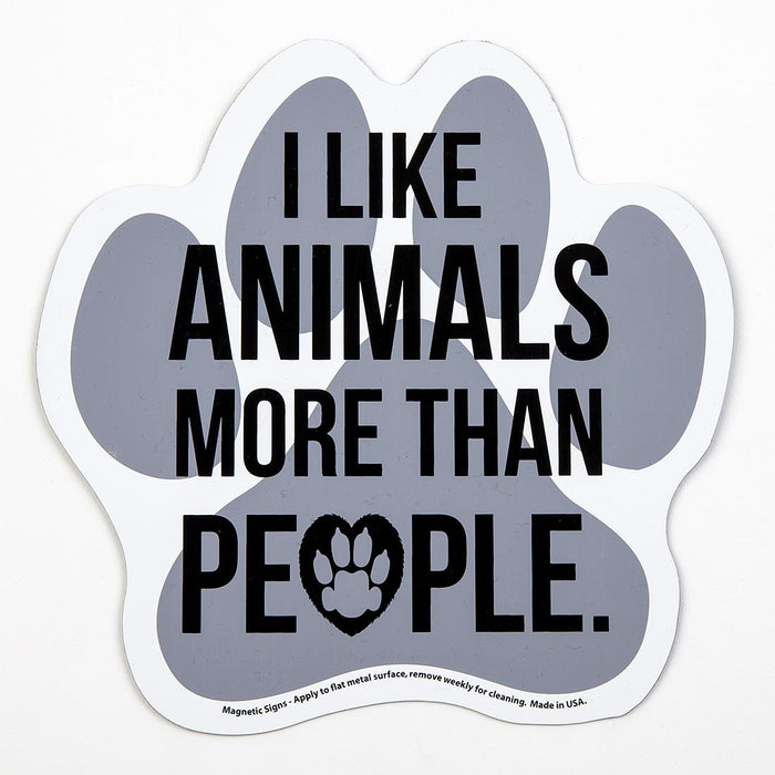 'I Like Animals More Than People' Auto Magnet