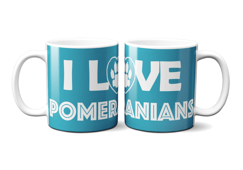 I Love Pomeranians Mug