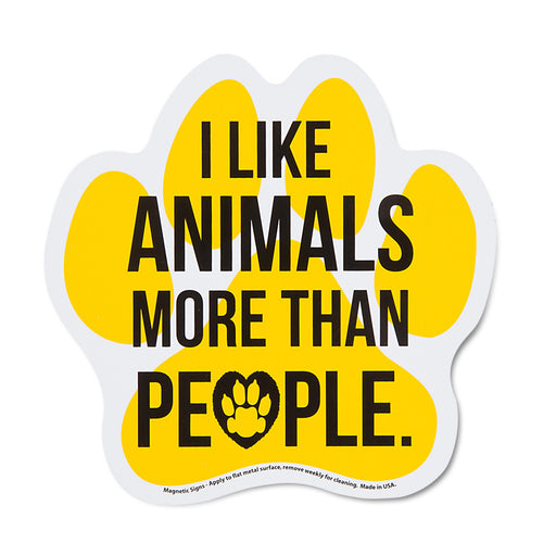 I Like Animals More Than People Auto Magnet