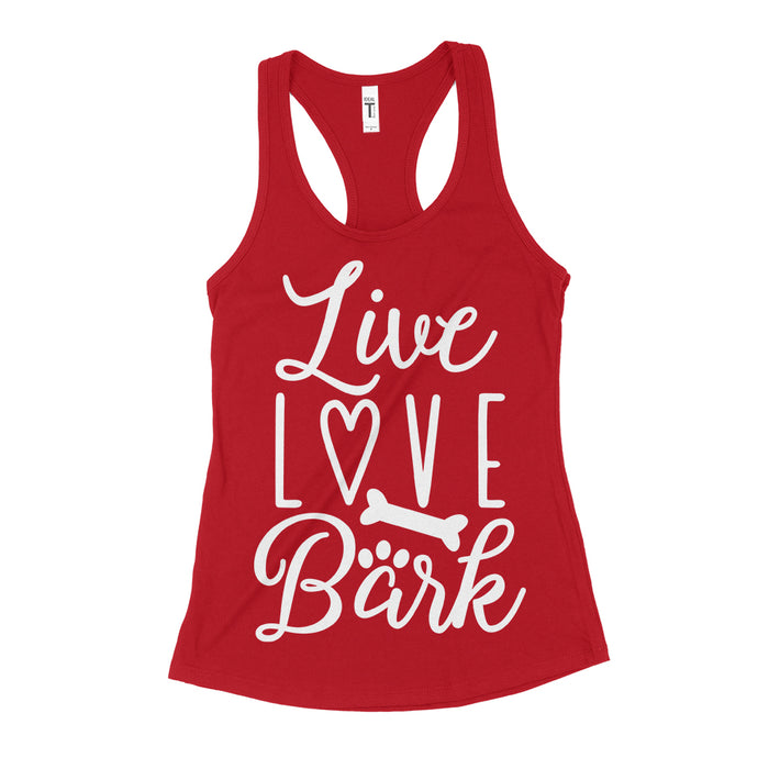 Live Love Bark Womens Dog Tank Top 