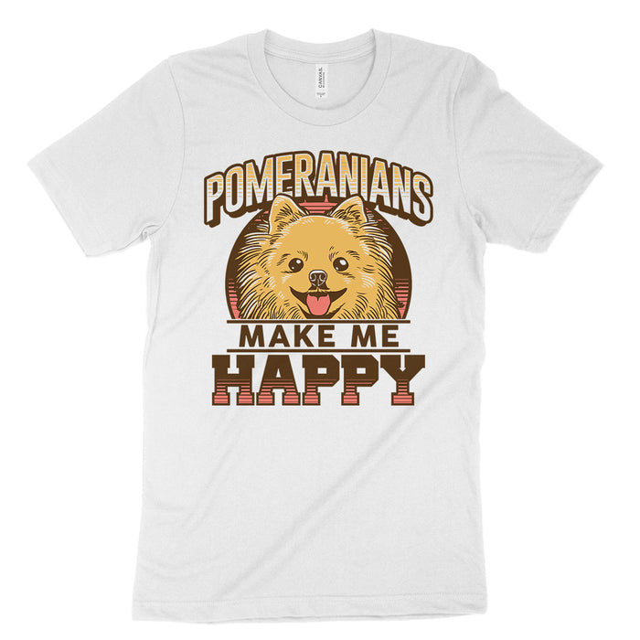 Pomeranians Make Me Happy Tee Shirt