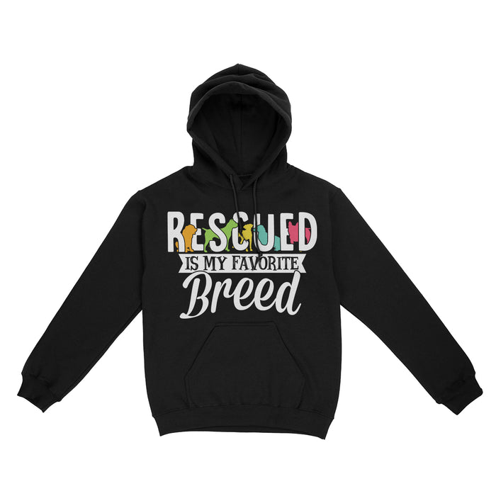 Rescued Is My Favorite Breed Hoodie Sweatshirt