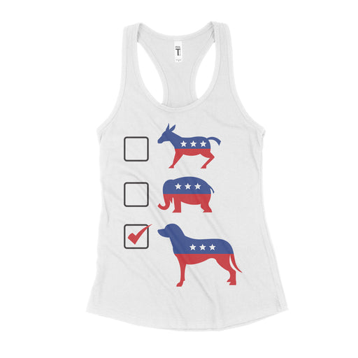 Vote Dogs Parody Shirt Womens Tank Top Republican Democrat