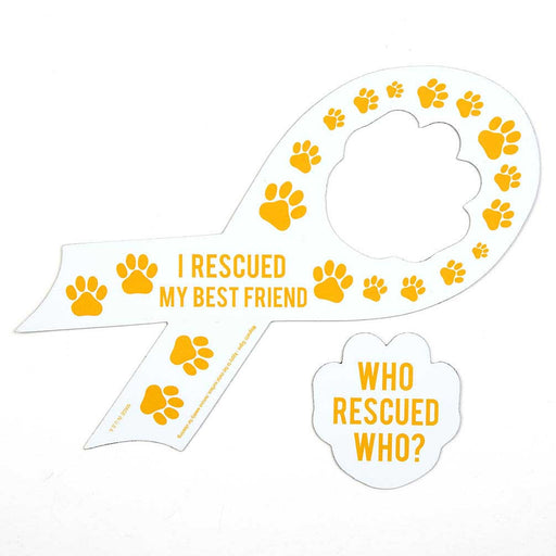 Who Rescued Who/I Rescued My Best Friend' Auto Magnets