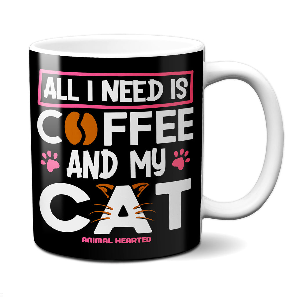 All I Need Is Coffee And My Cat Mug | Animal Hearted Apparel