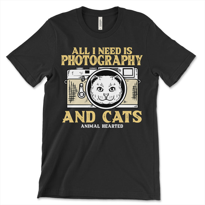All I Need Is Photography And Cats T Shirt