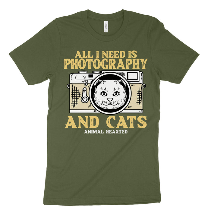 All I Need Is Photography And Cats Tee