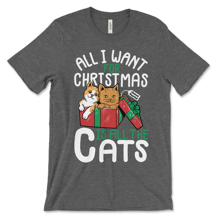 All I Want For Christmas Is All The Cats Shirt
