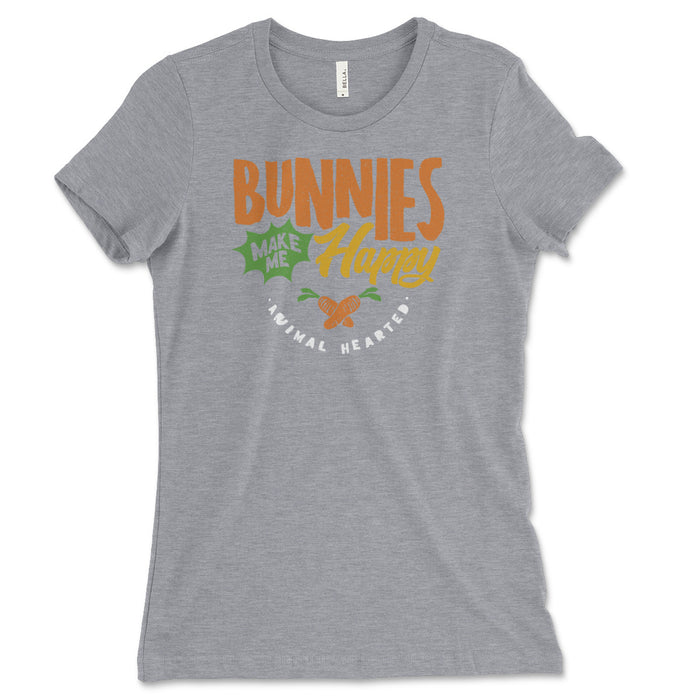 Bunnies Make Me Happy Women's Tee Shirt
