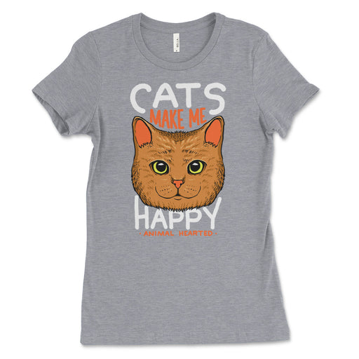Cats Make Me Happy Women's Tee Shirt