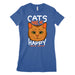 Cats Make Me Happy Women's Tee Shirts