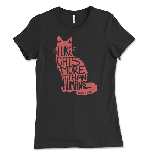 Cats More Than Humans Women's Tee Shirt