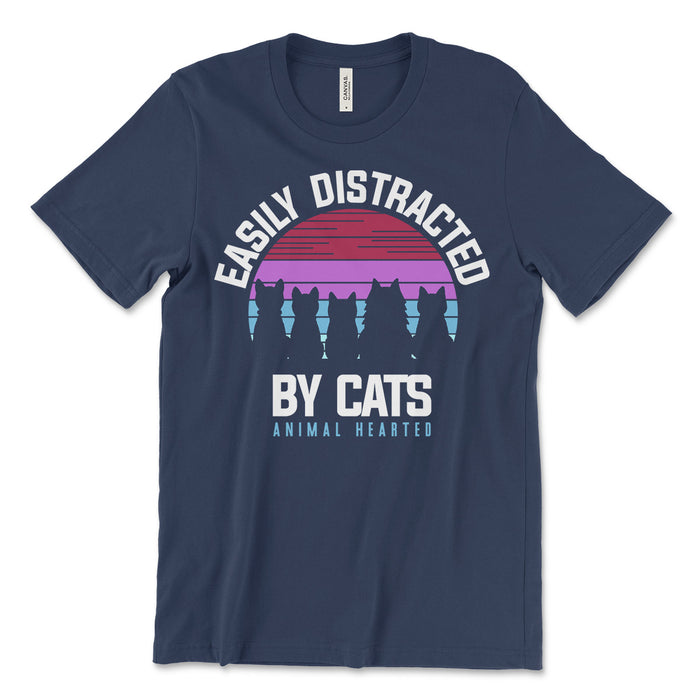 Easily Distracted By Cats Tee Shirt