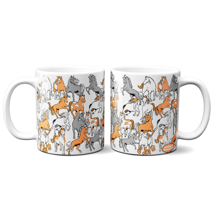 Horse Pattern Coffee Mugs
