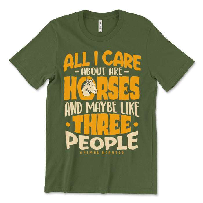 Horses And 3 People Tee Shirts