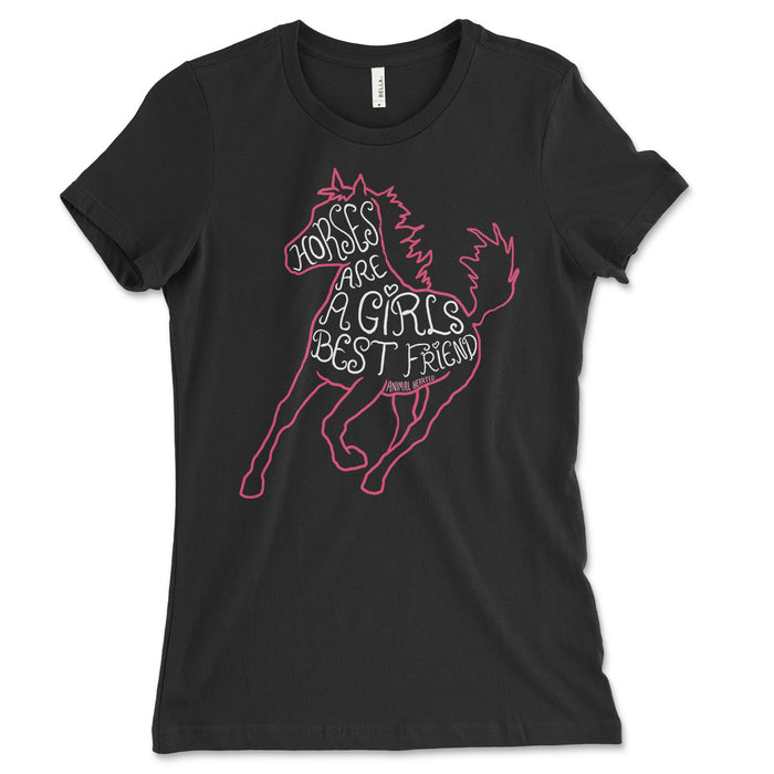 Horses Are A Girls Best Friend Womens Shirt