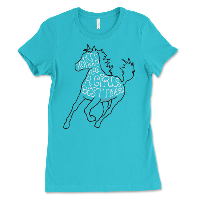 Horses Are A Girls Best Friend Womens T Shirt
