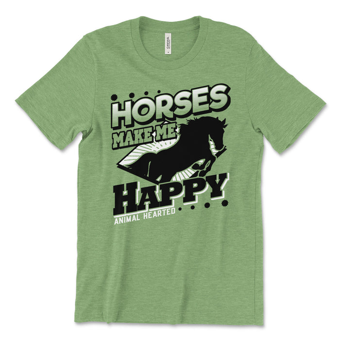 Horses Make Me Happy Tee Shirt
