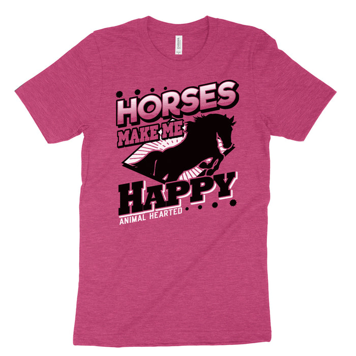 Horses Make Me Happy Tee Shirts