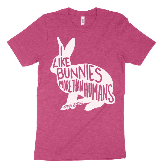 I Like Bunnies More Than Humans Tee Shirt