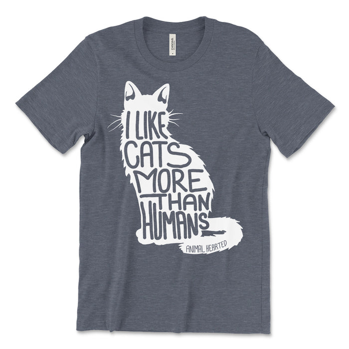 I Like Cats More Than Humans Tee Shirt