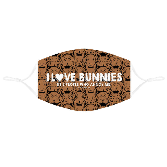I Love Bunnies Face Mask