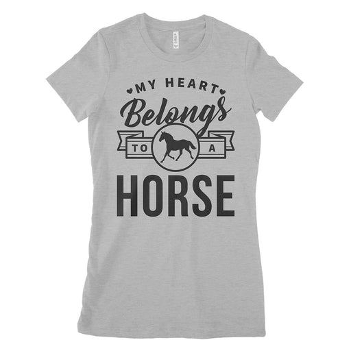 My Heart Belongs To A Horse Womens Shirt