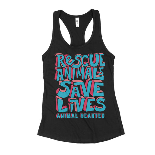 Rescue Animals Save Lives Womens Tank Top