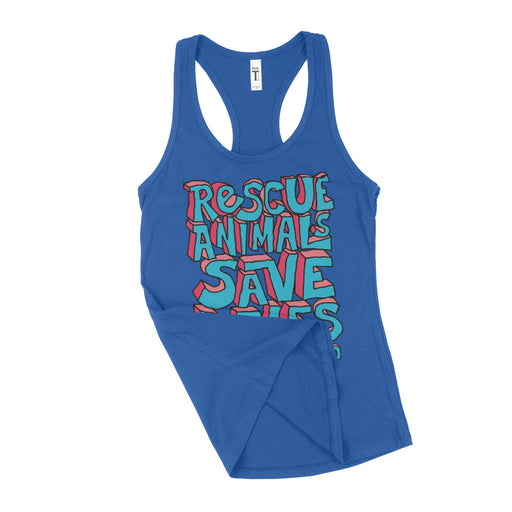 Rescue Animals Save Lives Womens Tank