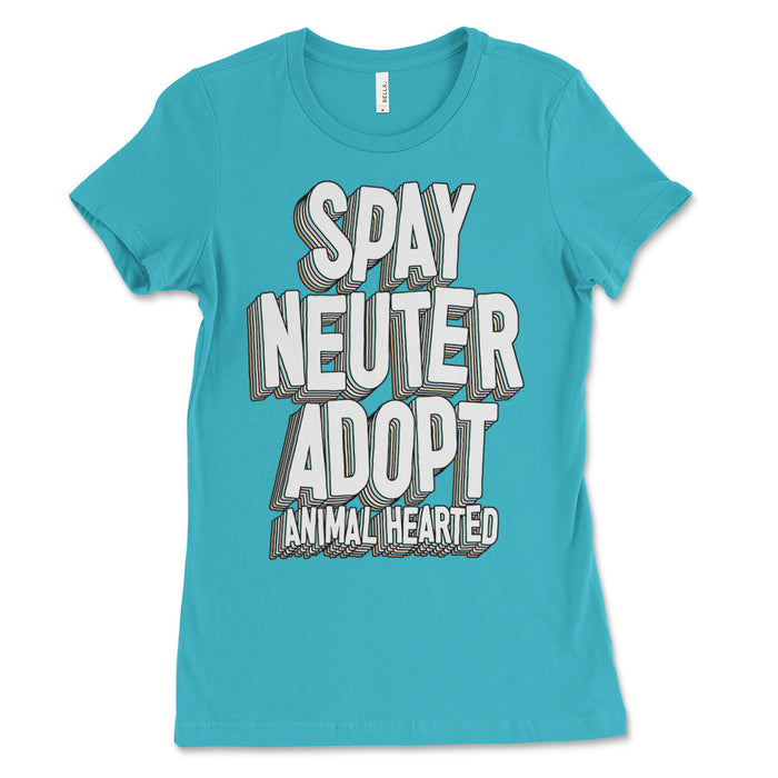 Spay Neuter Adopt Womens T Shirt