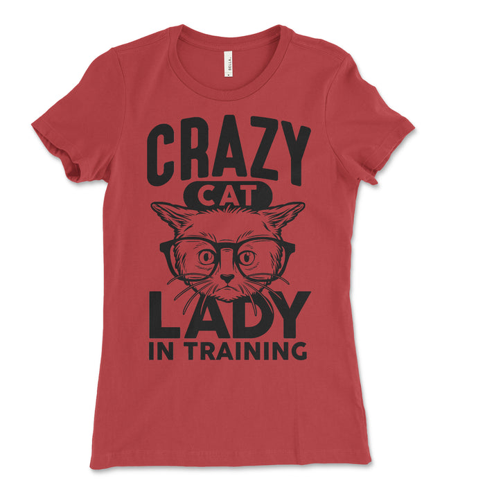 Womens Crazy Cat Lady In Training Tee Shirt